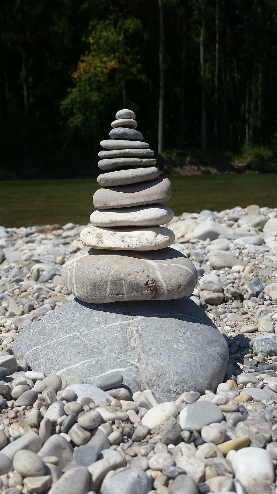 balance, isar, stones, stack, stone - Object, pebble, rock - Object HD wallpaper