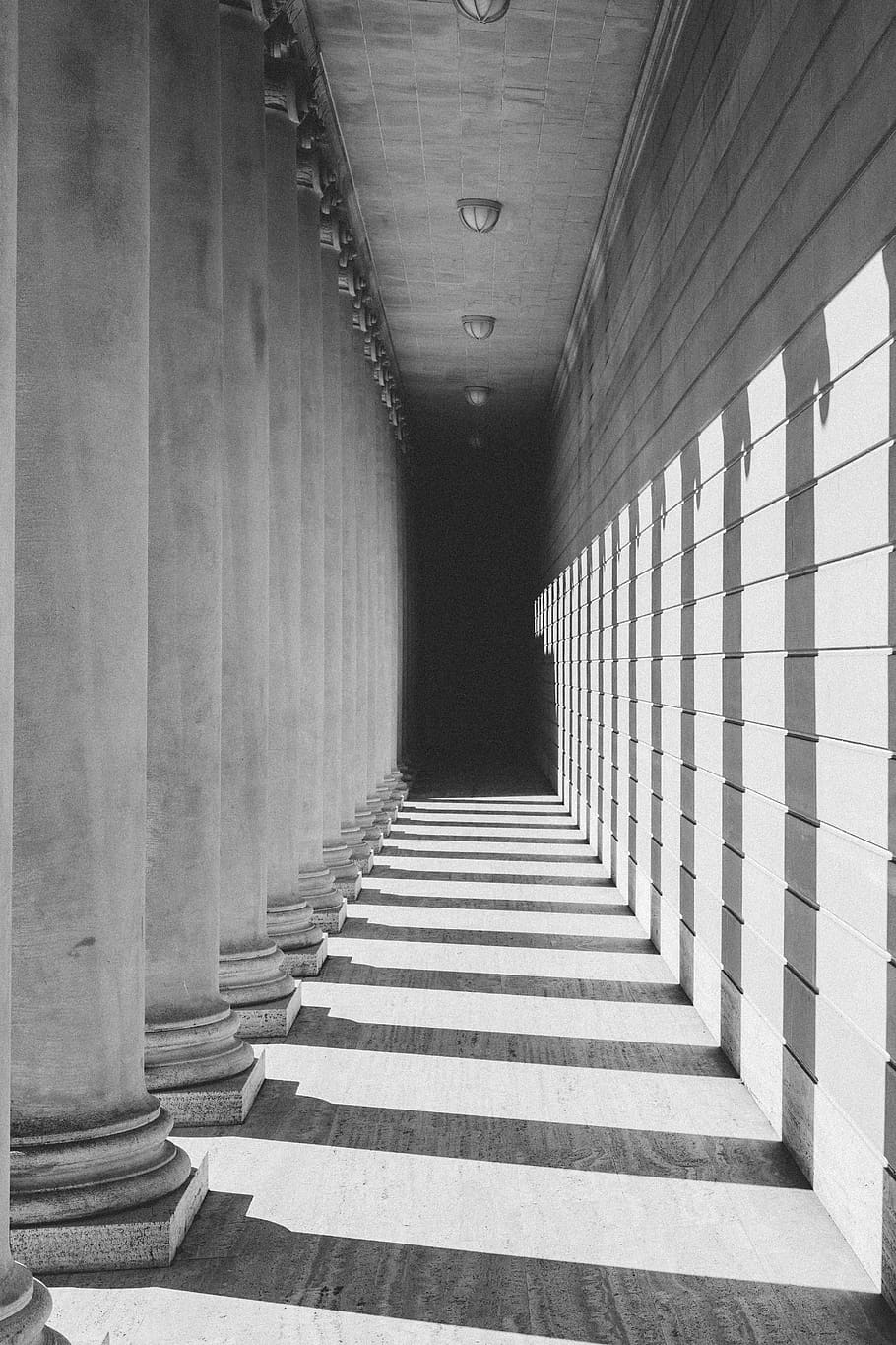architecture, step, darkness, column, exterior, structure, architectural HD wallpaper