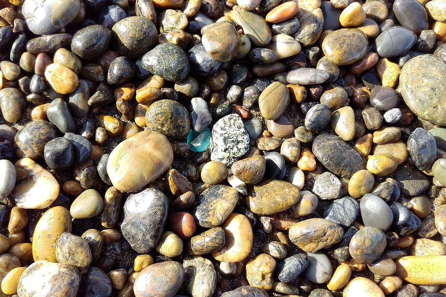 sea, beach, pebbles, full frame, large group of objects, backgrounds HD wallpaper