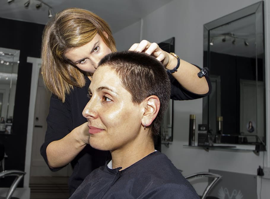 HD wallpaper: woman having a short hair cut style by a woman beautician,  hairdresser | Wallpaper Flare