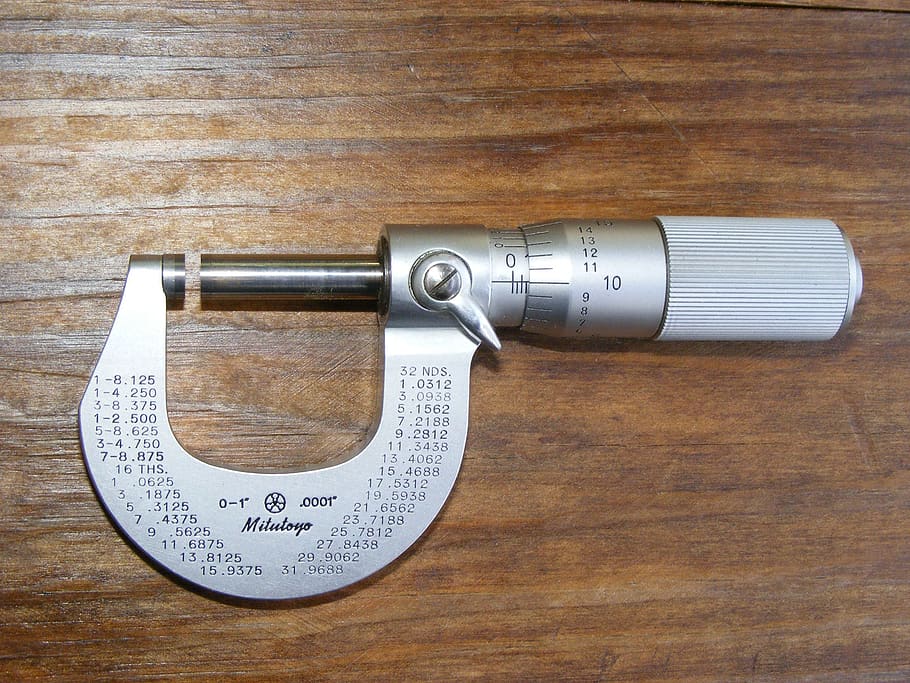 micrometer, measure, measuring, tool, measurement, mitutoyo, HD wallpaper