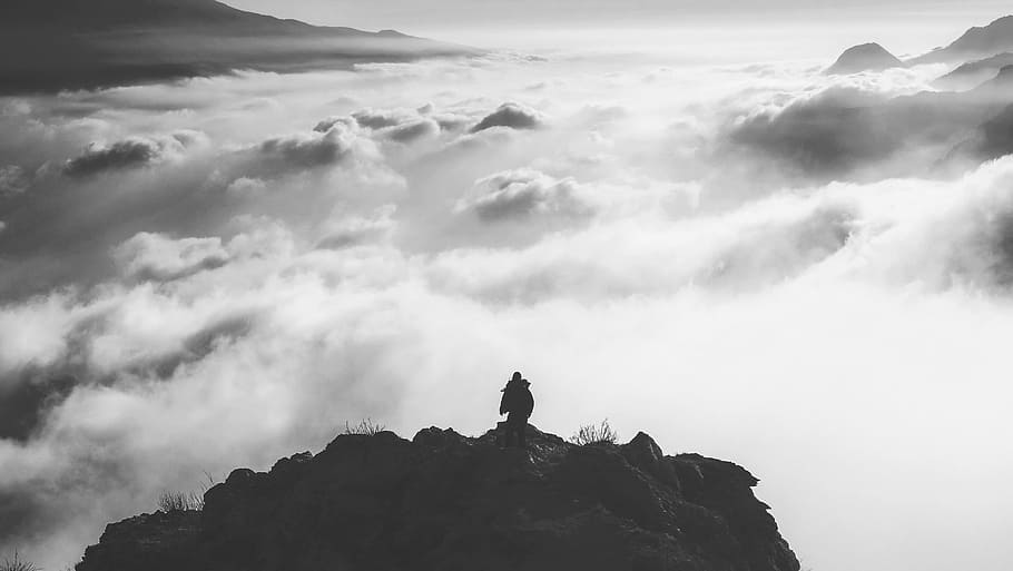 nature, landscape, mountain, clouds, sky, peak, summit, travel HD wallpaper