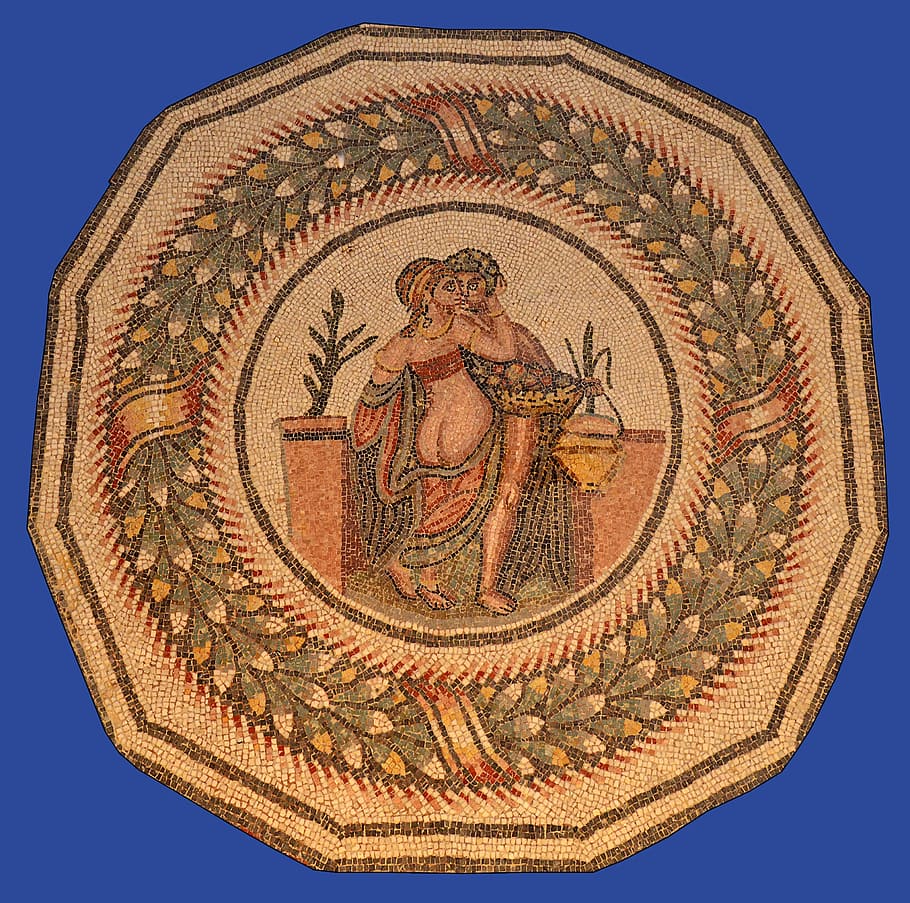 sicily, mosaic, roman villa of casale, the king's chamber, art and craft, HD wallpaper
