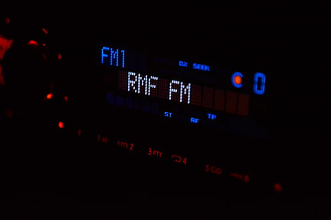 black car stereo, radio studio, rmf, media, technology, audio HD wallpaper