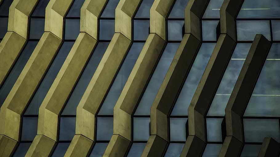photo of yellow wallpaper, brown wooden frames, architecture HD wallpaper