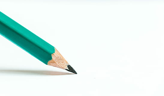 green pencil on top of white paper, writing, education, sharp HD wallpaper