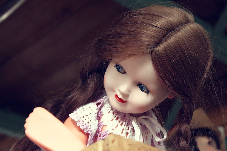 porcelain doll, blue eyes, look, antiques, portrait, women