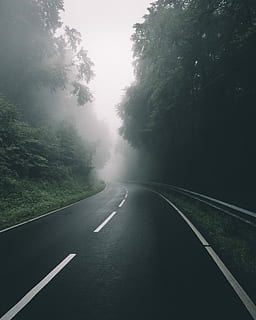black concrete road during daytime, photo of black concrete road HD wallpaper