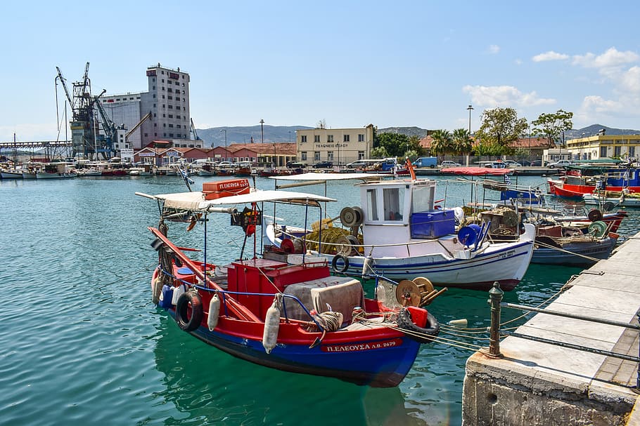 3840x1080px | free download | HD wallpaper: boats, port, harbor, sea