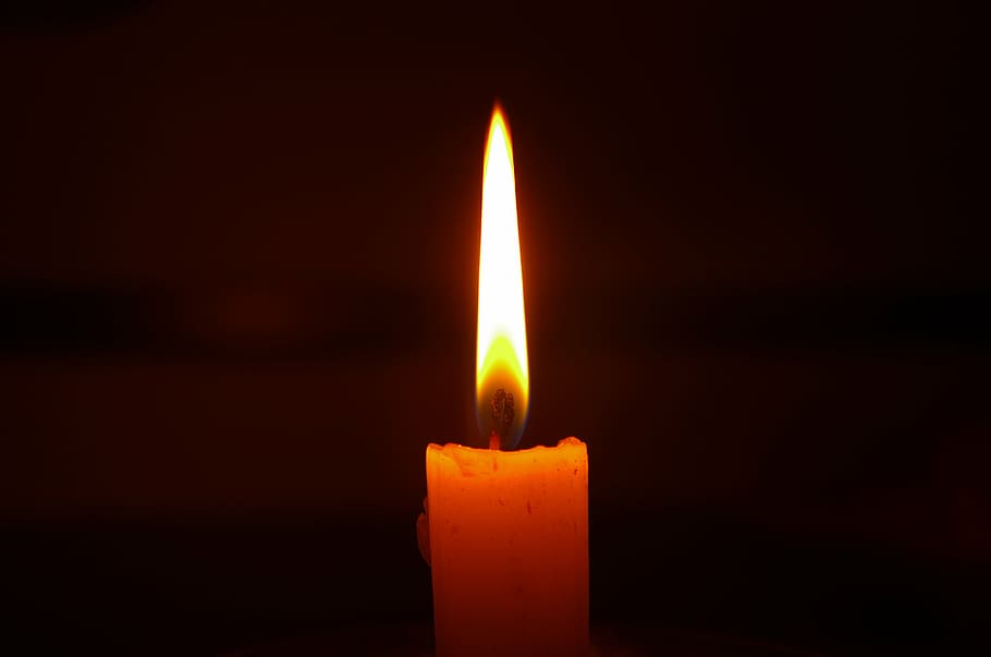 lighted candle, in the dark, ali, flame, fire - Natural Phenomenon, HD wallpaper