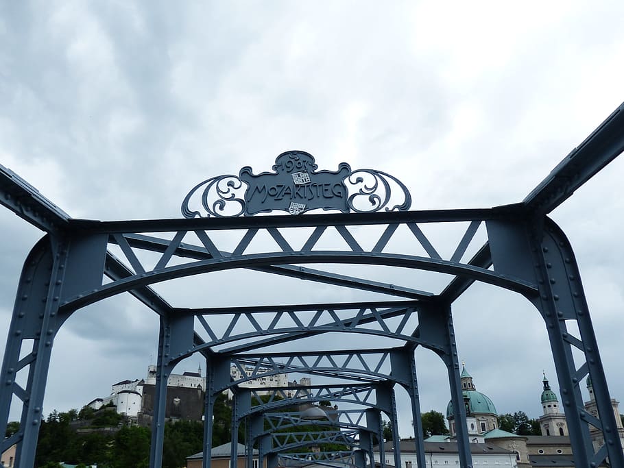 Bridge, Web, mozartsteg, protected monument, imbergstrasse HD wallpaper