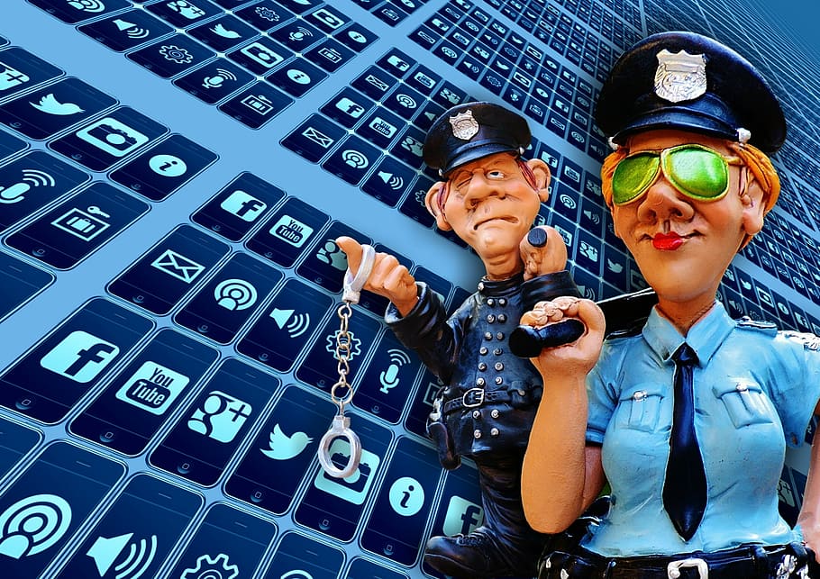 HD wallpaper: two police illustration, social media, internet, security, social  networking | Wallpaper Flare