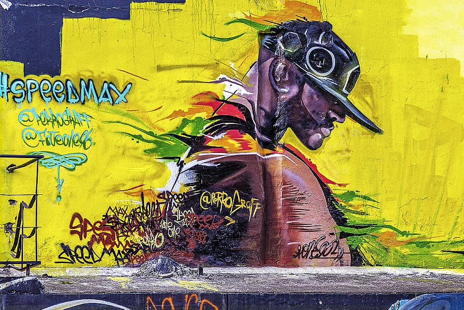 abstract street wall art, background, graffiti, grunge, street art HD wallpaper