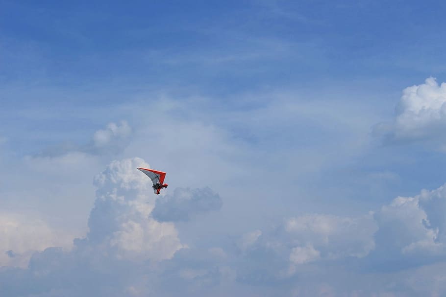 Flight, Gliding, Travel, White Cloud, sky, cloud - sky, flying HD wallpaper