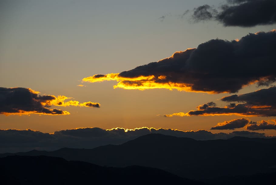 Sunset, Axarquía, nature, sky, cloud - Sky, dusk, scenics HD wallpaper