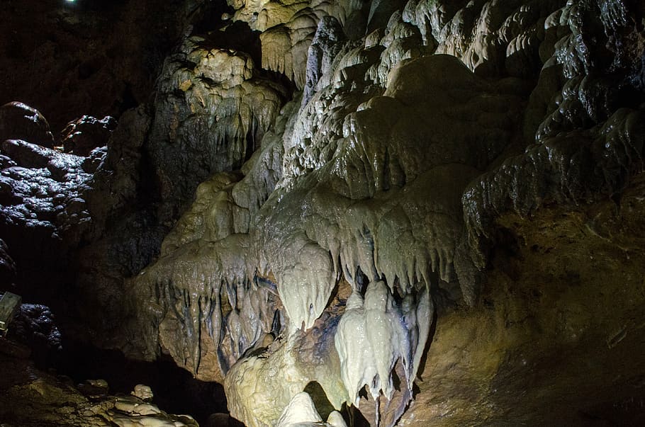 stalactite, cave, stalactite cave, stalactites, calcite, franconian switzerland, HD wallpaper