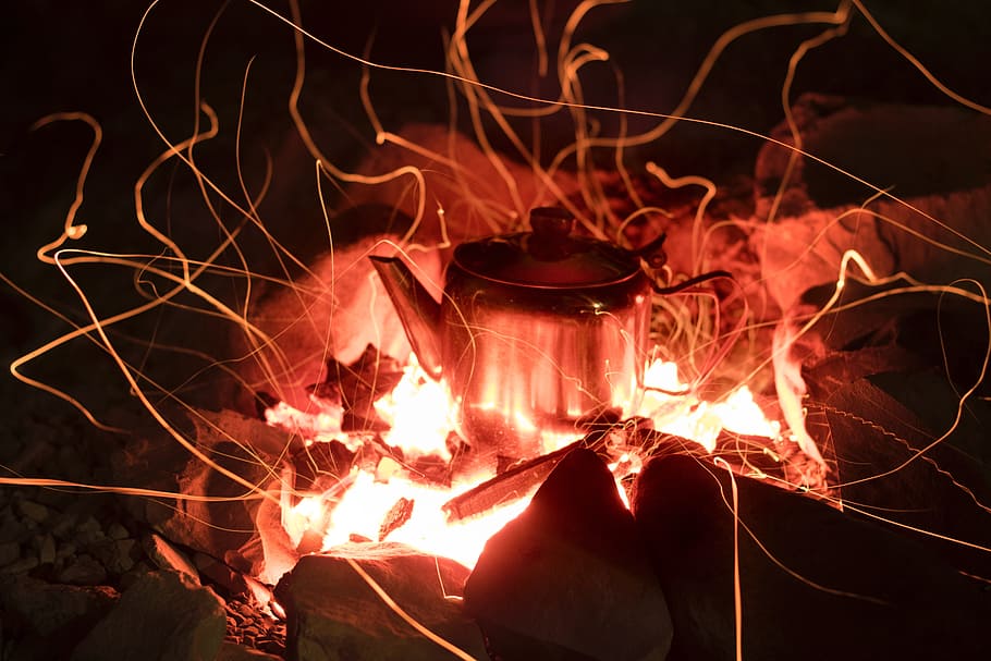 fire, flame, light, firewood, heat, bonfire, campfire, burning HD wallpaper