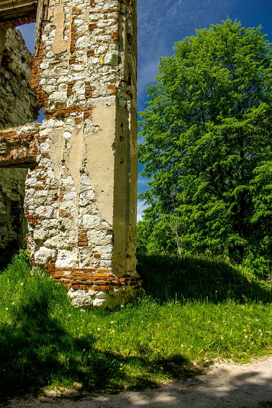 bychawa, the ruins of the, castle, castle bychawie, poland, HD wallpaper