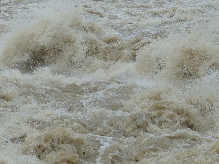 body of water, high water, wave, inject, strudel, dangerous HD wallpaper