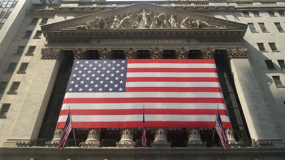 Wall Street, American Flag, business meeting, tax, finance, usa, HD wallpaper