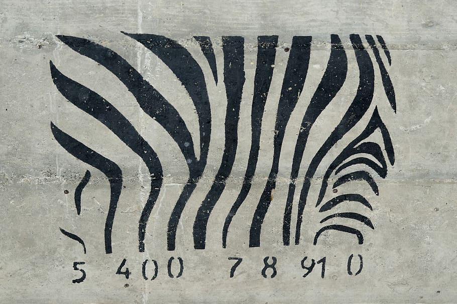 Code, Zebra, Stiff, Number, grafitti, striped, animal wildlife HD wallpaper