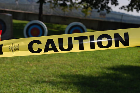 yellow and black Caution tape, sign, safety, warning, risk HD wallpaper
