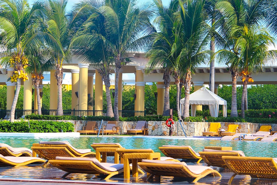 mexico, pool, iberostar grand paraiso, hotel, riviera maya, HD wallpaper