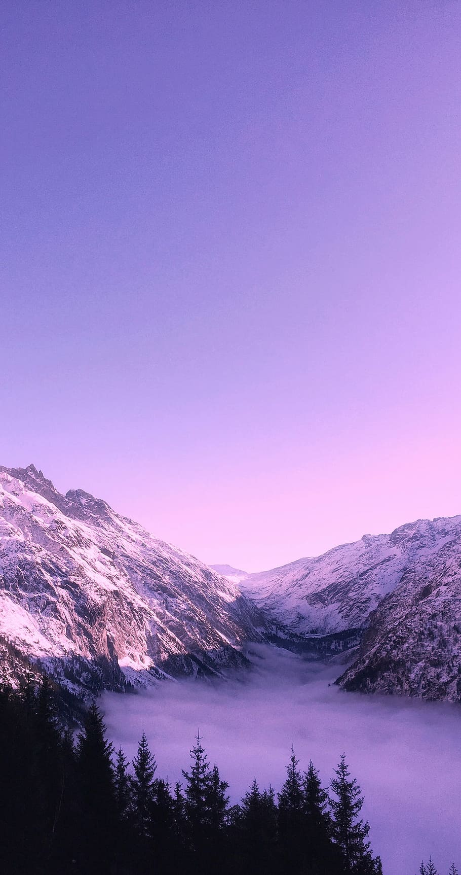 landscape photography of mountains, mountain scenery, purple HD wallpaper