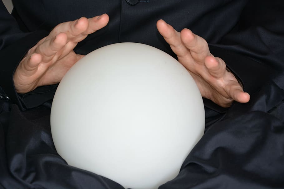 person holding round frosted glass ball, psychics, crystal ball, HD wallpaper
