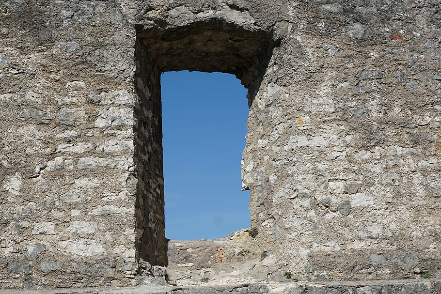 window, ruin, wall, sky, castle, honing mountain, tuttlingen HD wallpaper