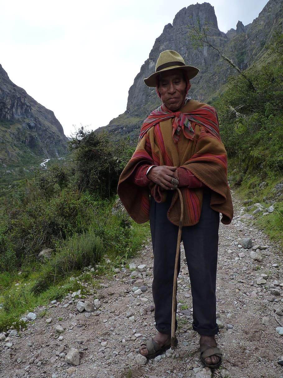 Folklore, Sacred Valley, Peru, peruvian, costume, aged man, HD wallpaper