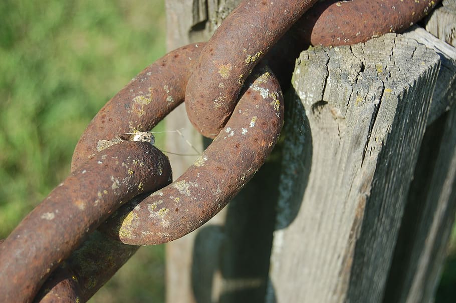 chain, rings chain, rusty, metal, no people, close-up, focus on foreground HD wallpaper