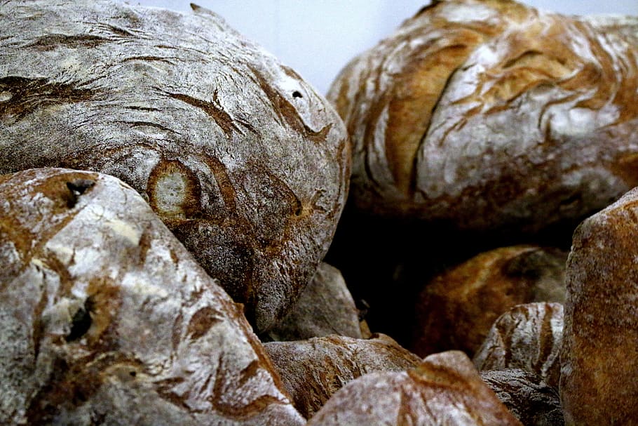 bread, loaf, loaves, grain, fresh, flour, bakery, crust, french, HD wallpaper