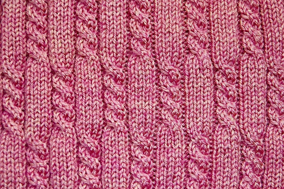 red cable-knit textile, wool, desktop, pattern, fiber, fabric, HD wallpaper