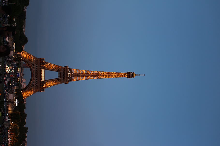 Eiffel Tower during night time, Eiffel Tower, Paris France, nighttime HD wallpaper