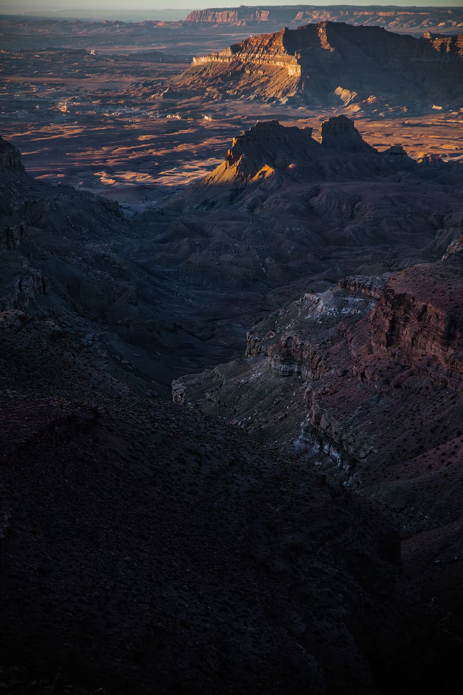 top view photo of mountain, bird's eye photography of rock mountains HD wallpaper