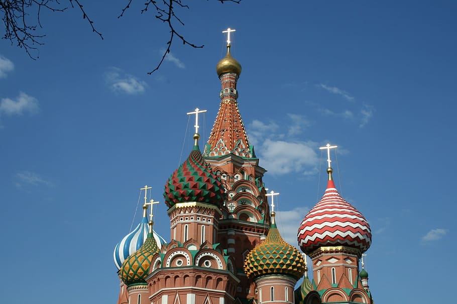 St Basil'S Cathedral, Domes, Cupolas, multicolored, decorative HD wallpaper