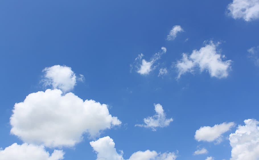 clouds, sky, blue, blue sky clouds, weather, nature, air, day HD wallpaper