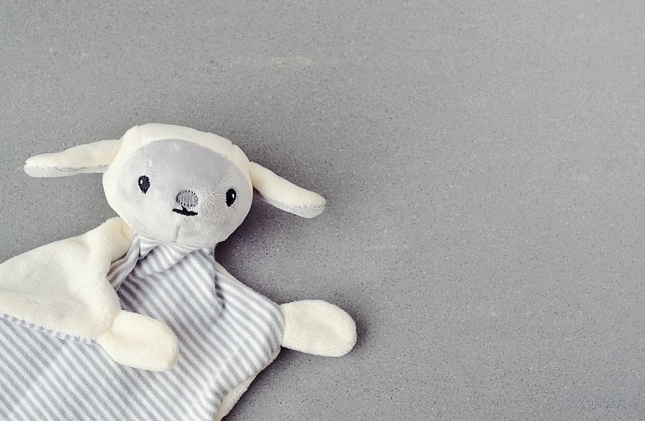 gray sheep plush toy, toys, doudou, security blanket, grey HD wallpaper