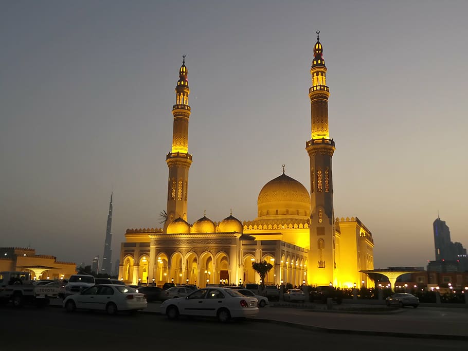 mosque, prayer, serene, peace, lighting, architecture, built structure HD wallpaper