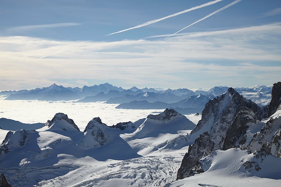 chamonix, mountains, alps, landscape, scenic, altitude, snow HD wallpaper