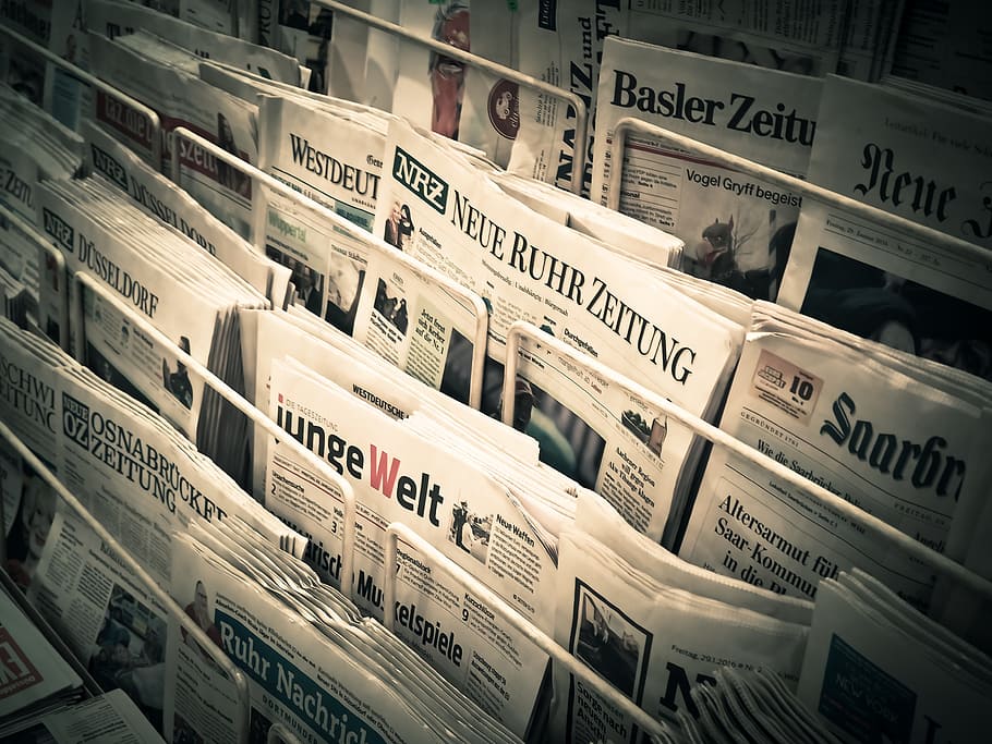 Hd Wallpaper Pile Of Newspapers On Rack Daily Newspaper Press Information Wallpaper Flare