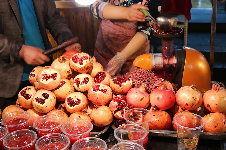 pomegranate, gourmet, warmth, work, food and drink, holding HD wallpaper