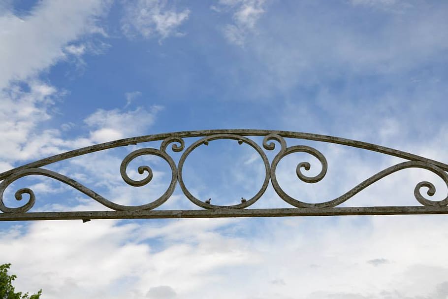 ironwork, sky, cloud, transparency, cloud - sky, low angle view HD wallpaper