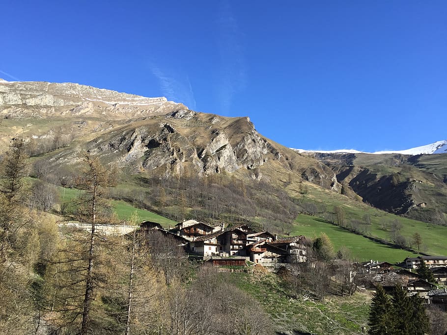 italy, mountains, nature, landscape, sky, clouds, panorama HD wallpaper