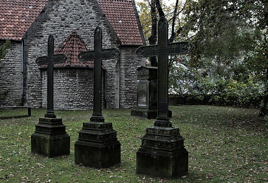 Cemetery, Crosses, Graves, old, religion, tombstone, architecture And Buildings HD wallpaper