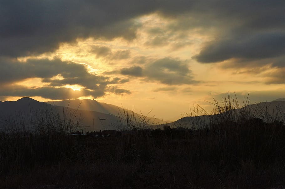 nature, sun, sunset, clouds, dusk, landscape, sky, scenics HD wallpaper