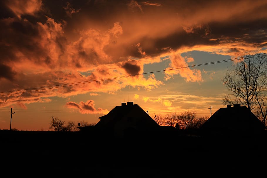 sunset, panoramic, dawn, dusk, landscape, remote, outdoors HD wallpaper