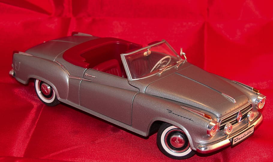 model car, mercedes, oldtimer, red, mode of transportation HD wallpaper