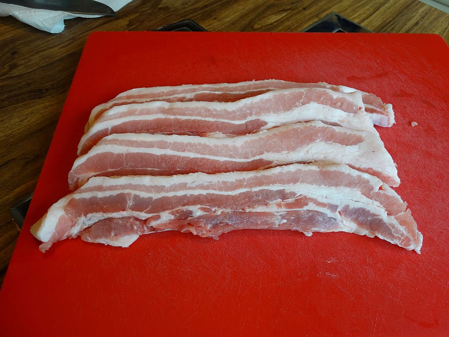 aging meat, pork, food and drink, freshness, indoors, high angle view HD wallpaper